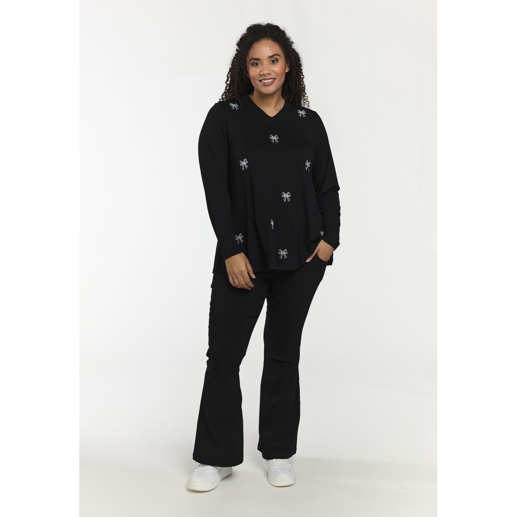 Studio SMella Blouse Blouse Black with white