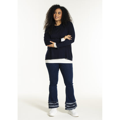 Studio SNaila Knit Blouse Blouse Navy