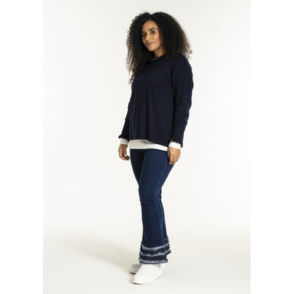 Studio SNaila Knit Blouse Blouse Navy