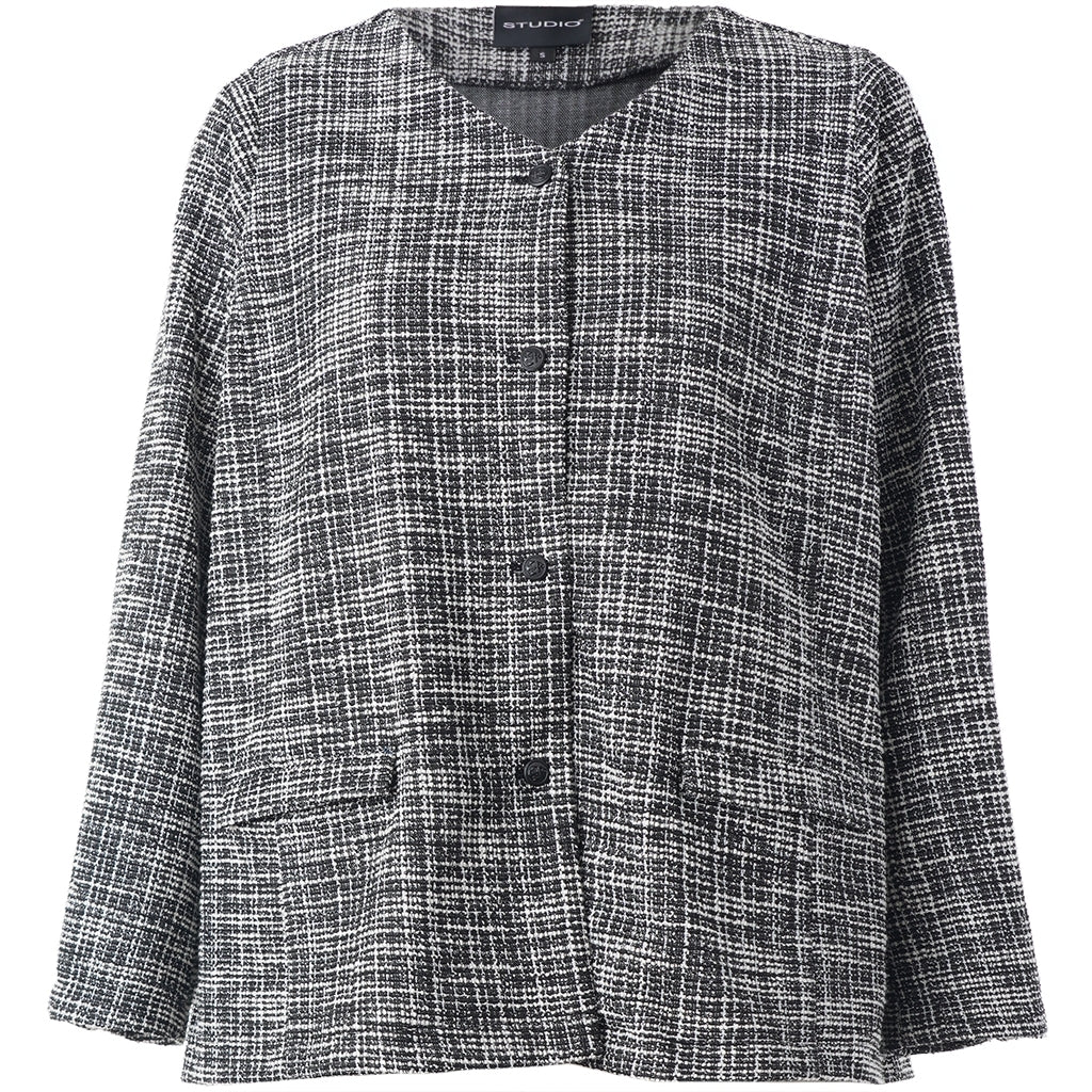 Studio SNora Jacket Jacket Black with wide chanell checks