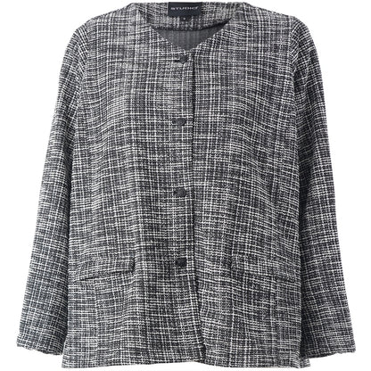 Studio SNora Jacket Jacket Black with wide chanell checks
