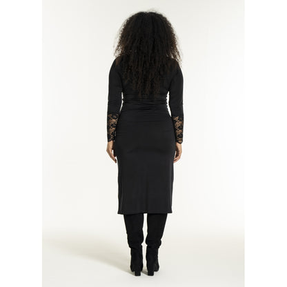 Studio SNoreen Long underdress with lace Dress Black