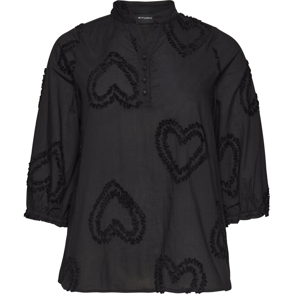 Studio SNova Shirt with hearts Shirt Black