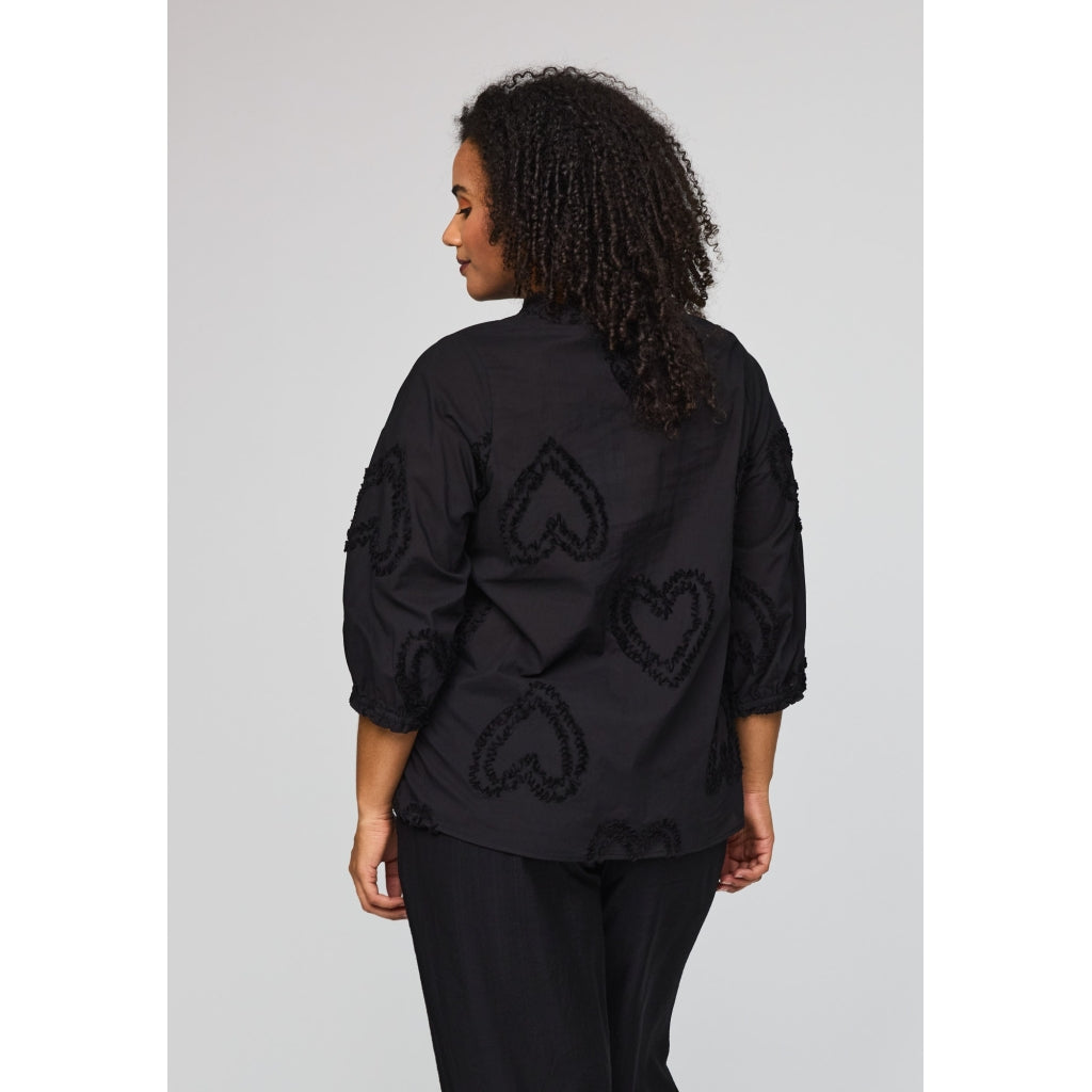 Studio SNova Shirt with hearts Shirt Black