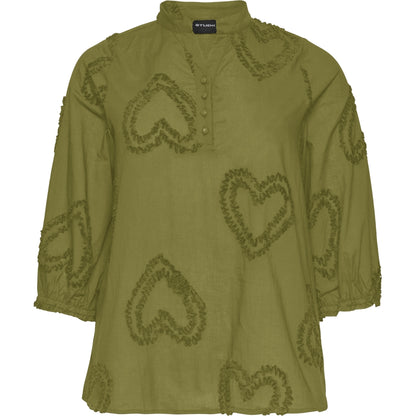 Studio SNova Shirt with hearts Shirt Green