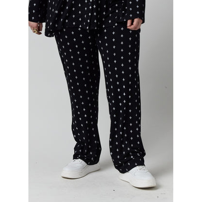 Studio Serika pants Pants black with white flowers